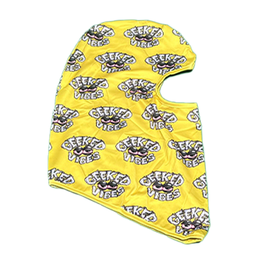 Yellow Geeked Vibes Ski Mask