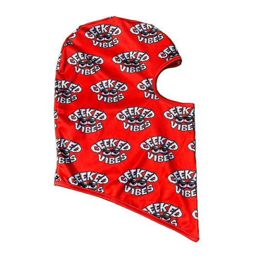 Red Geeked Vibes Ski Mask